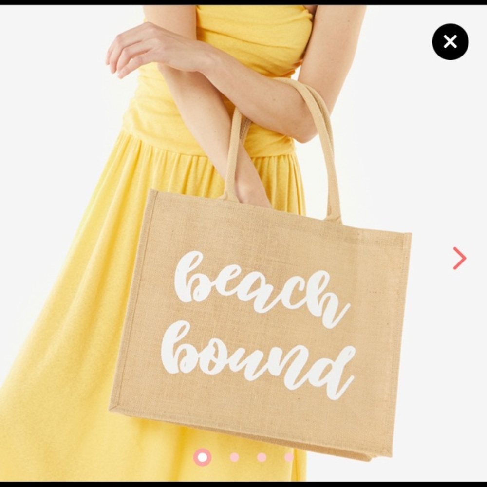 To the Market Beach Bound Jute tote NWT - Picture 3 of 4